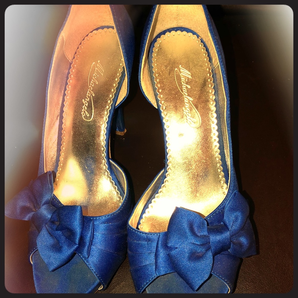 Micheal Angelo Blue Bow High Heels size 9M